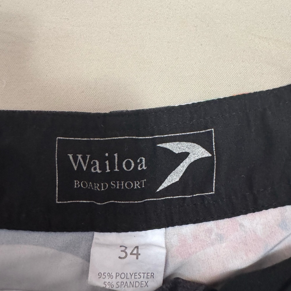 Black Board Shorts size 34 with Hawaii’s favorite foods - Picture 2 of 4